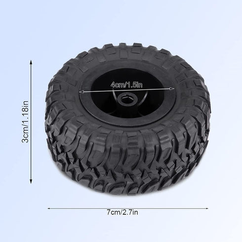 4pcs Crawler Tires, 1:16 RC Model Rubber Tyres for Remote Control Car Wheels, RC Vehicle Scale Accessories 1.0 Tires