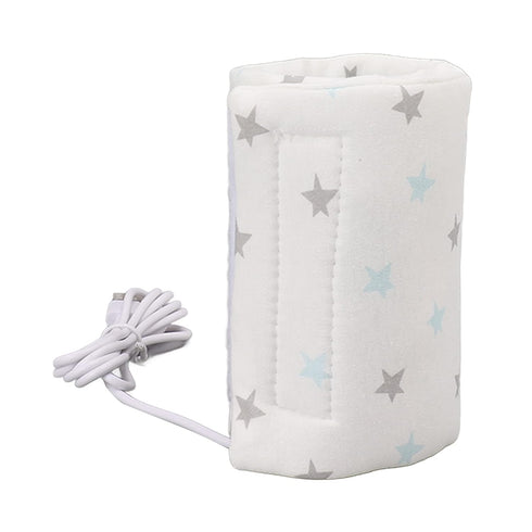 USB Baby Bottle Warmer - Quick Heating Insulated Design (Star Pattern)