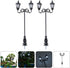 Yardwe 2pcs Miniature Street Light Model, 1:87 Road Light Micro Landscape Ornament for Outdoor Decor