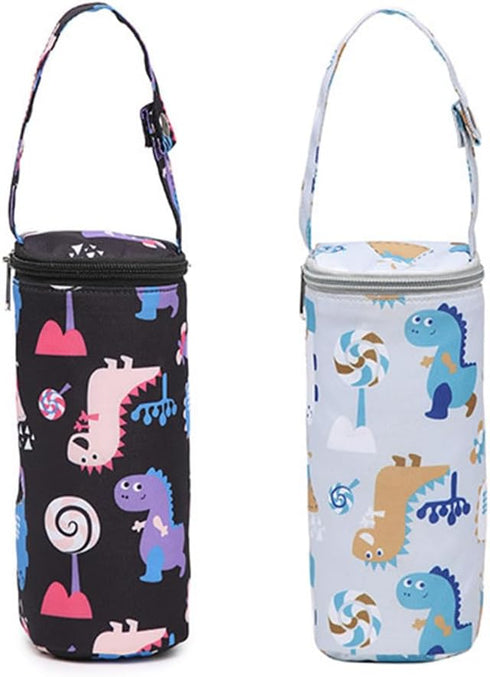 PANHDK Milk Water Warmer Insulated Bag Nursing Bottle Heater Freshness Preserved Feeding Bottle Tote Bag for Car Travel