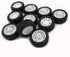10pcs Toy Car Wheels 20mm Rubber Tire for 2mm Shaft DIY Model Accessories