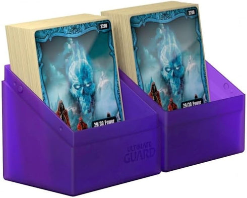 Ultimate Guard Boulder 80+ Deck Case for 80 Double-Sleeved TCG Cards - Amethyst, Secure Storage