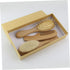 Set Baby Shampoo Brush Comb Newborn Hair Kit Soft Wool Brush Wooden Comb Grooming Supplies Non-Slip Design