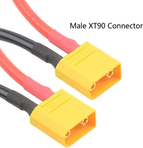 1 Pair XT90 Male Female Plug and 2pcs XT90 Series Connector, 10CM 10AWG Silicone Cable for RC Battery Helicopter