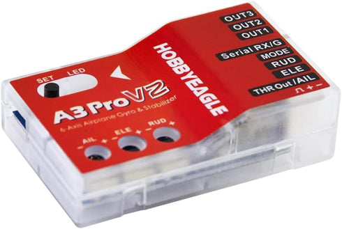 SoloGood HOBBYEAGLE A3 Pro V2 6-Axis RC Plane Flight Stabilizer Controller, Gyroscope Balancing Apparatus for Fixed Wing