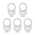 5 Pack Clean Pacifier Clip Silicone Adapter Holder Rings for Pacifier (Food