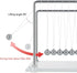 Newton's Cradle Pendulum with 7 Balls - Balance Ball 60+ Sec Swingtime Glass Base Science Gadget for Home & Office