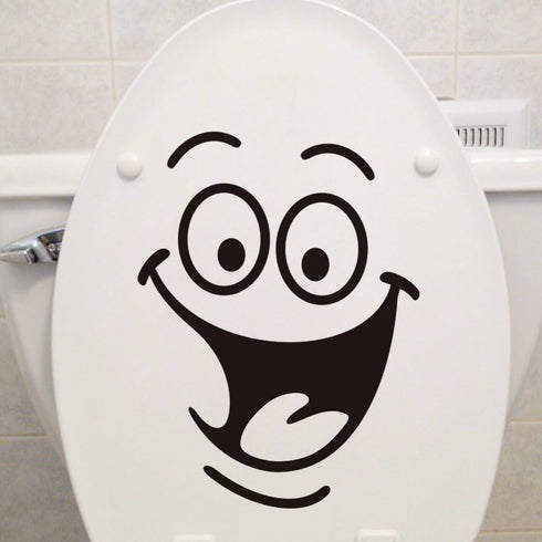 POPIGIST 3pcs Combo Washroom Room WC Toilet Seat Stickers Put ME Down Monster Smiley Face Wall Art Decal Sticker Funny