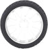 2Pcs Wheel Rim, Racing Car Rubber Wheel Hub Tires for 1/8 On-Road Racing RC (White)