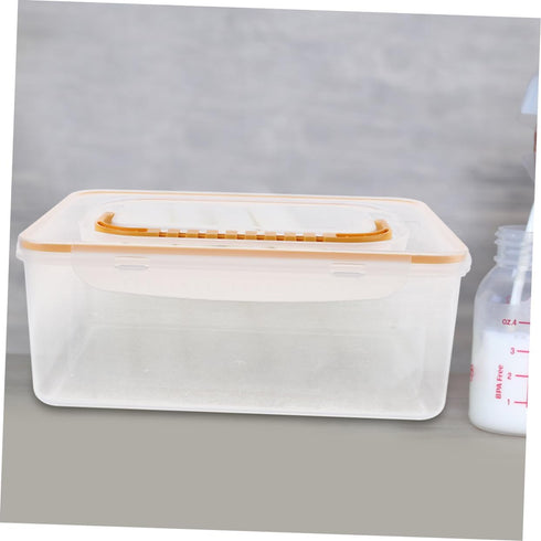 PRETYZOOM Breastmilk Storage Organizer with Lid Square Refrigerator Freezer Containers for Breastfeeding Accessories