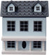 Toyvian Dollhouse Miniature House, Wooden Dollhouse Kit for Christmas Village