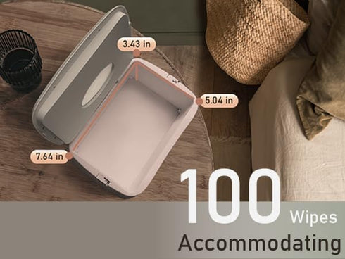 100 GOGO pure Baby Wet Wipes Warmer & Dispenser, Holder and Case - Purple, Playful/Cute, with Easy Press On/Off Switch