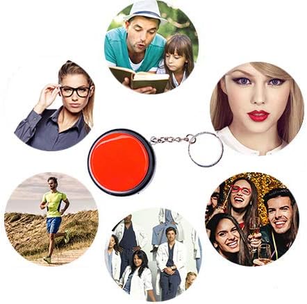 Recordable Talking Button with Keychain, 30s Voice Recording Time for Your Own Words