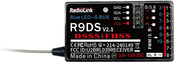 Radiolink R9DS 10 Channels 2.4GHz RC Receiver SBUS/PWM Long Range Control for