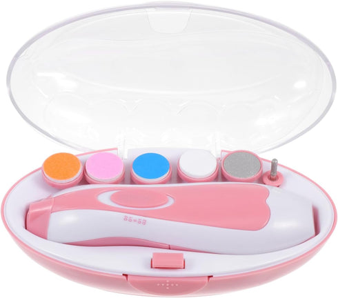 Vaguelly Boy Girl's Nail Trimmer Electric Nail File Multi-Head Polisher Safe Easy