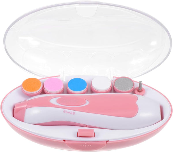 Vaguelly Boy Girl's Nail Trimmer Electric Nail File Multi-Head Polisher Safe Easy
