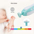 HANGER Nail File Trimmer 6 Electric Baby Nail File with Light - Grinding Heads Safe Nail Clippers Kit for Newborn