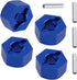 HobbyPark Aluminum 12mm Hex Wheel Hubs Nuts w/Pins Replacement of 1654 for RC Traxxas 1/10 Slash 4x4 (Navy Blue)