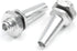Fielect 5-Piece Set RC Antenna Tube - Black with Silver Mount & Cap