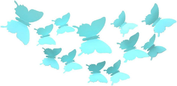 12Pcs 3D Butterfly Removable Wall Decals - DIY Home Decorations Art Decor Wall Stickers Murals for Kids Bedroom, Living