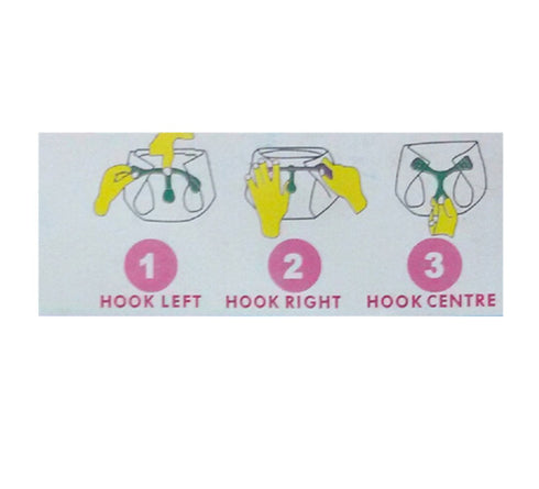 Hacent 5 Pack (GBP-5 Pack) Baby Cloth Diaper Fasteners, Blue, Green & Pink, Replaces Diaper Pins