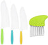 Suhctuptx Kids Kitchen Knives, Nylon Toddler Knife Set with Crinkle Cutter, Kid