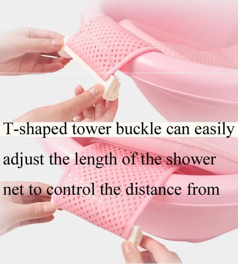 Adjustable Universal Baby Bath Support Mesh, Non-Slip Infant Bathtub Sling, Quick Drying Bath Cushion for 0-3