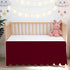 OnlineBestDeal's (28" 52") Inch 16" 100% Sclloped Bed Skirt, Crib Size x + Drop Microfiber Bed Skirt for Baby Boys