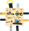 The Learning Lovey Baby Jack & Co 8x8 Construction Lovey Tag Toy for Babies -