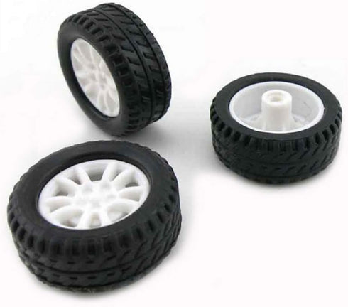 10pcs Toy Car Wheels 20mm Rubber Tire for 2mm Shaft DIY Model Accessories