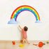 Rainbow Wall Decals with Clouds, Peel and Stick Removable Wall Stickers for Kids Nursery, 28.7 x 15.7 Inch