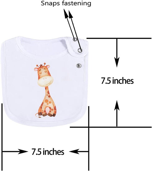 Maiwa Cotton Waterproof Baby Bibs for Girls Boys Unisex for Drooling Drooler Teething with Snaps,Oeko-TEX Certified