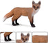 Toddmomy Fox Toy Figurine 3Pcs Animal Toys, Plastic Fox Toys Wild Animal Figure Playset for Party Favors