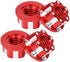 VGEBY 4pcs RC Hex Nuts, M4 Carving Hexagonal Nuts Aluminum Alloy for D3 D4 1/10 RC Car (Red)