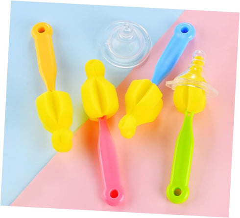 Set Pacifier Bottle Brush Bottle Brush Pacifier Cleaning Supplies Bottle Cleaner Brush Milk Bottle Cleaning Brush Tumbler Cup Brush Sponge Glass