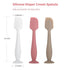 3 Pack Baby Diaper Cream Spatula Applicator, Soft Silicone Brush with Suction Cup Base (White, Red, Gray)