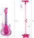 Set TAKIHON Guitar and Microphone for Kids,Guitar Toys with Music&Colorful Light,Adjustable Height Microphone