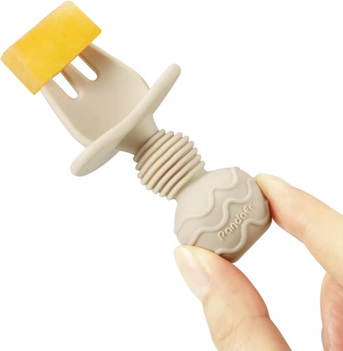 PandaEar 6 Pack Silicone Baby Feeding Set, Anti-Choke Self Feeding Utensils for Baby Led Weaning