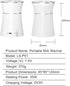 losipoka 4 Portable Milk Warmer for Baby Baby Bottle Warmer Rechargeable Bottle Warmer Portable Milk Warmer for Baby