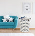 Kids Laundry Hamper, Canvas Shark Hamper Collapsible Storage Baskets for Boys Room Decor (Shark)