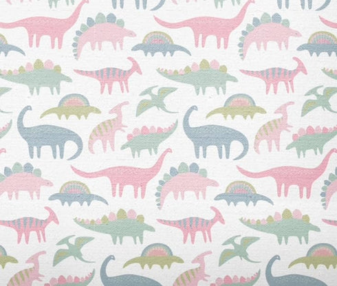 Stephen Joseph Muslin Swaddle Blanket, 100% Cotton, Newborn Receiving Wrap, 47 x 47 inches, Pink Dino