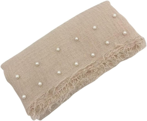 Eforcase Newborn Photography Props Wrap Pearl Decor Wrap Blanket Swaddle Baby Photo