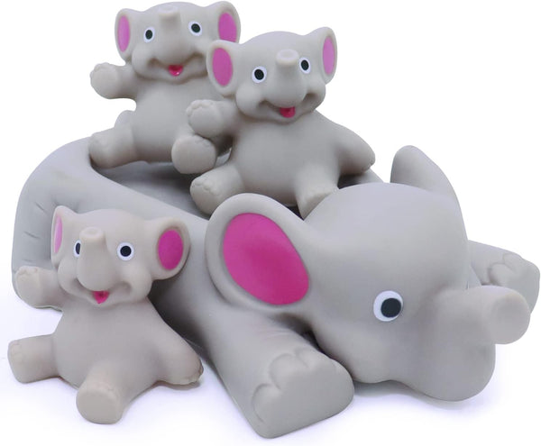 Yomwet Bath Toys for Toddlers Infants 6 Months+, Floating Bathtub Elephant Toys Squeak