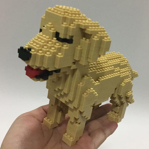 Building Block Animal Building Bricks Dogs Golden Retriever Tiny Mini Block Dog Building Animal Set DIY 3D Block Toy Building Blocks for Kids Or Adult 950 Pieces