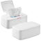 Rarowanti 2 Pack Wipes Dispenser, Small Wipes Case with Lid, Wet and Dry