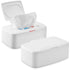 Rarowanti 2 Pack Wipes Dispenser, Small Wipes Case with Lid, Wet and Dry