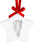 Star Baby's Print Christmas Ornament, White
