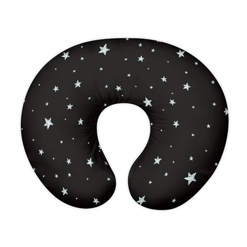 Nursing Pillow Cover White Star Print Breastfeeding Black Pillowcase Nursing Pillow Case