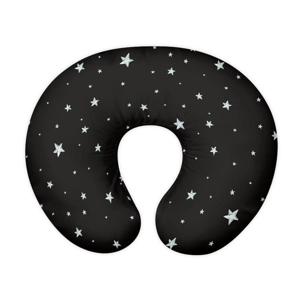 Nursing Pillow Cover White Star Print Breastfeeding Black Pillowcase Nursing Pillow Case