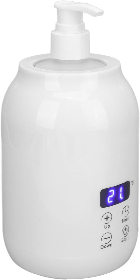 Semme Temp Control Oil Warmer,Massage Oil Heater, Portable ABS Bottle Warmer with LED Display for Essential Oil Lotion